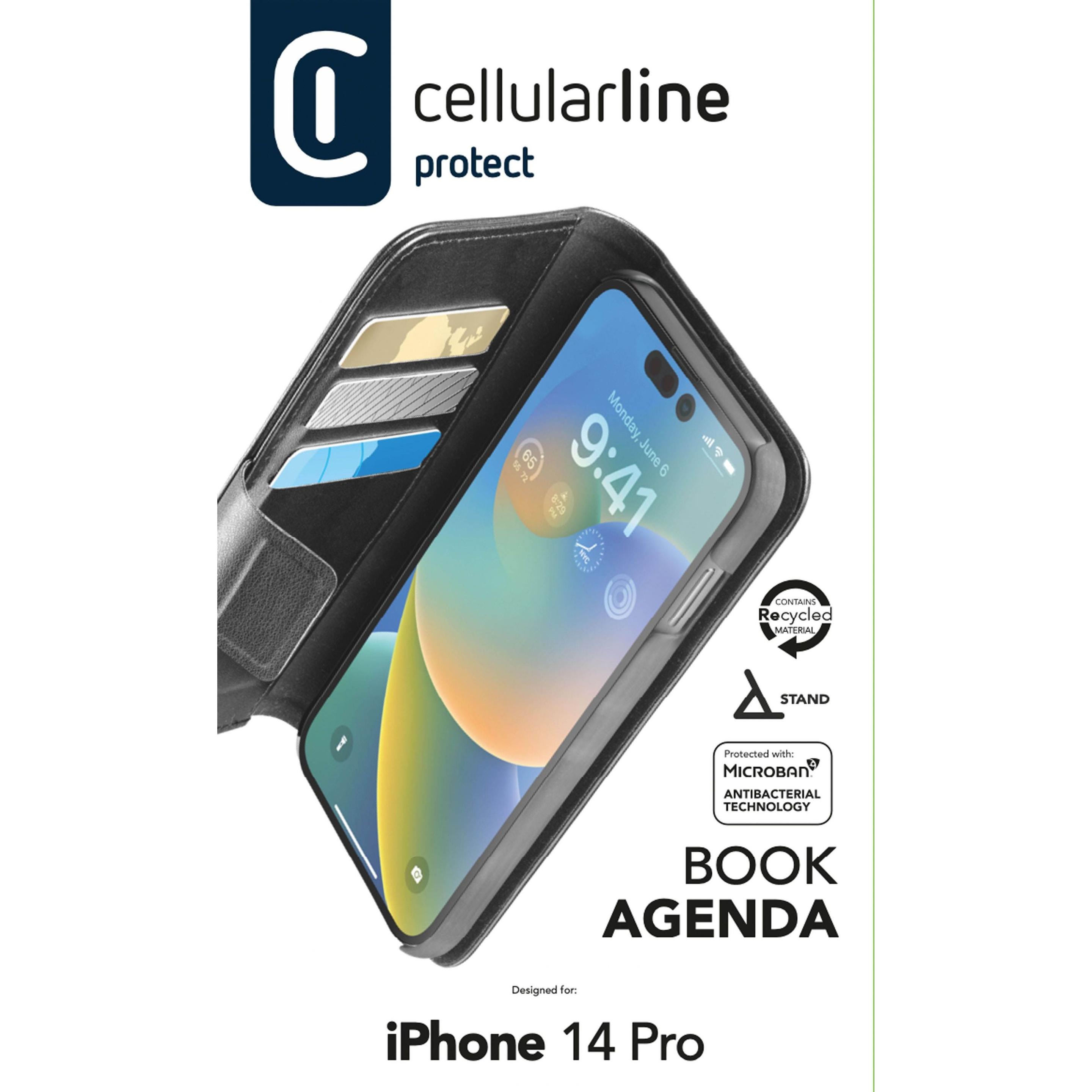 Thumbnail - Cellularline Book Agenda 2 (Apple iPhone 14 Pro), Smartphone Hülle, Schwarz