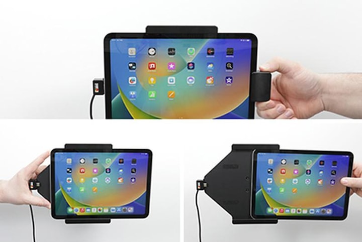 Actual product image Brodit Holder active iPad 10Gen USB cable lockable