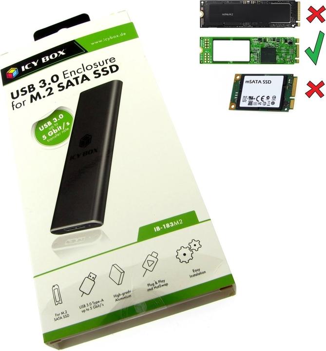 Immagine prodotto Icy Box Ib-183m2 (M.2 2242, M.2 2260, M.2 2280)