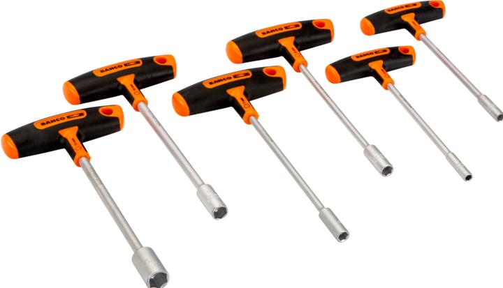 Produktbild Bahco Steckschlüssel-Satz mit T-Griff für Sechskantschrauben 5 - 13 mm - 6-teilig