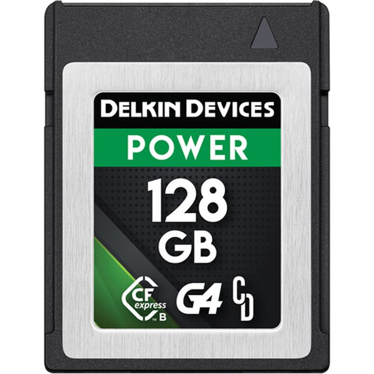 Delkin POWER Cfexpress Type B G4 128GB R:1780MB/s W:805MB/s (128 GB, CFexpress tipo B), Scheda di memoria, Nero