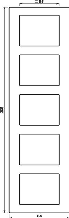 Actual product image JUNG Mounting frame 5f champ glz A / A CREATION AC585GLCH
