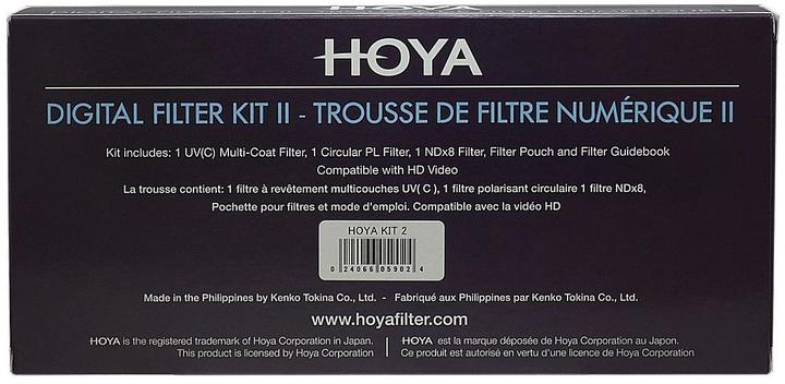 Actual product image Hoya Digital Filter Kit II (UV, CIR-PL & ND8) Filterset (37 mm, UV filter, Neutral density filter, Polarizing filter, 37 mm)