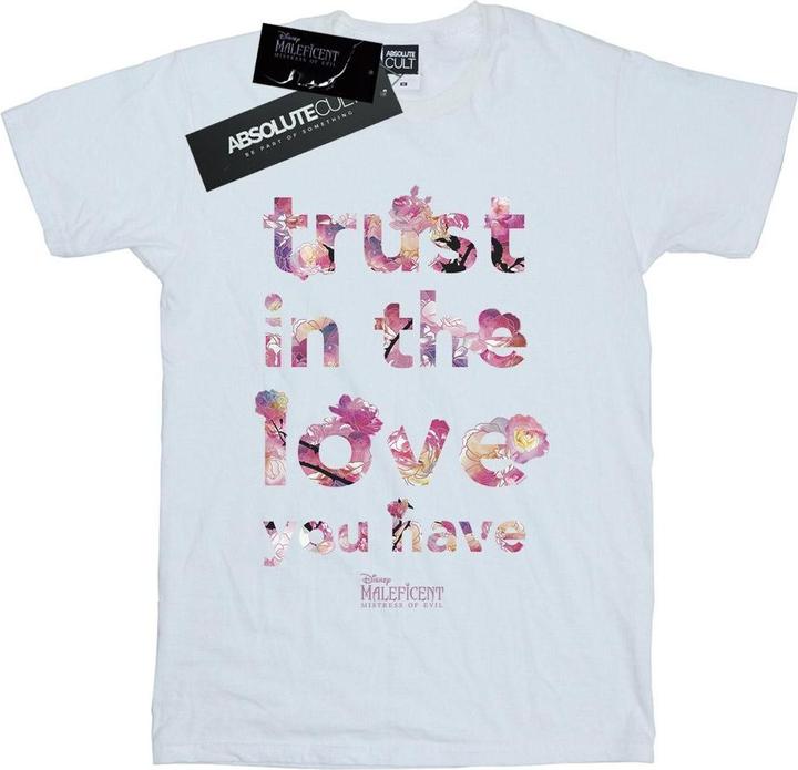 Actual product image Disney Womens/Ladies Maleficent Mistress Of Evil Trust In The Love Cotton Boyfriend T-Shirt (3XL)