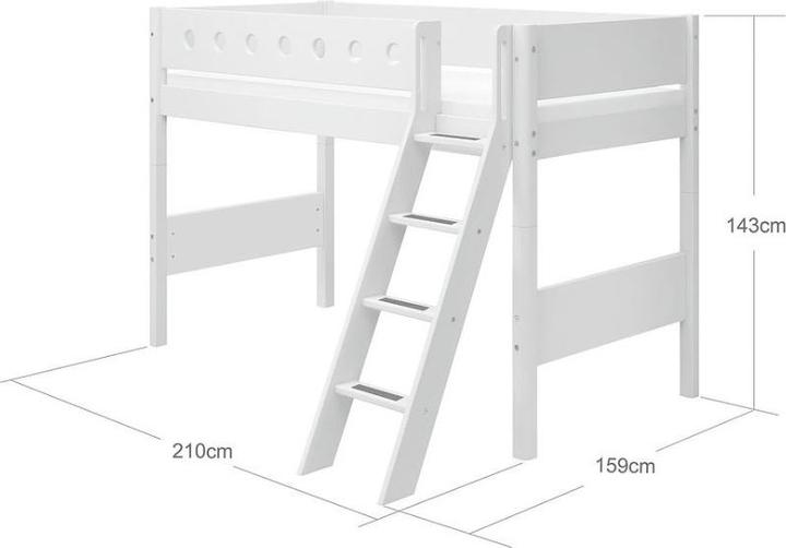 Produktbild Flexa Schrägleiter und Pfosten für mittelhohes Bett