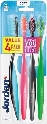 Actual product image Jordan Ultimate You Toothbrush 4Pack Soft (Soft, 4 x)