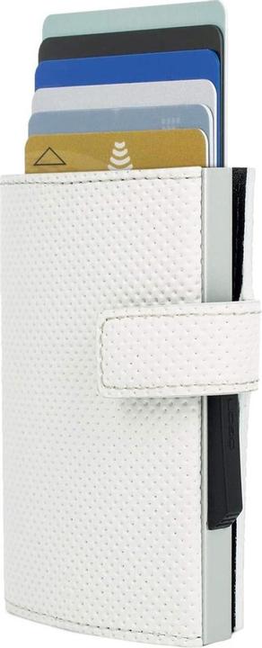Immagine prodotto Ögon Design Ã -Gon Kartenhalter Kaskade Snap 7 x 2,2 cm Aluminium/Leder weiss