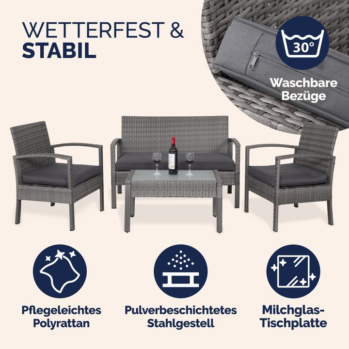 Produktbild Casaria Sitzgruppe (76 x 40 x 41 cm)