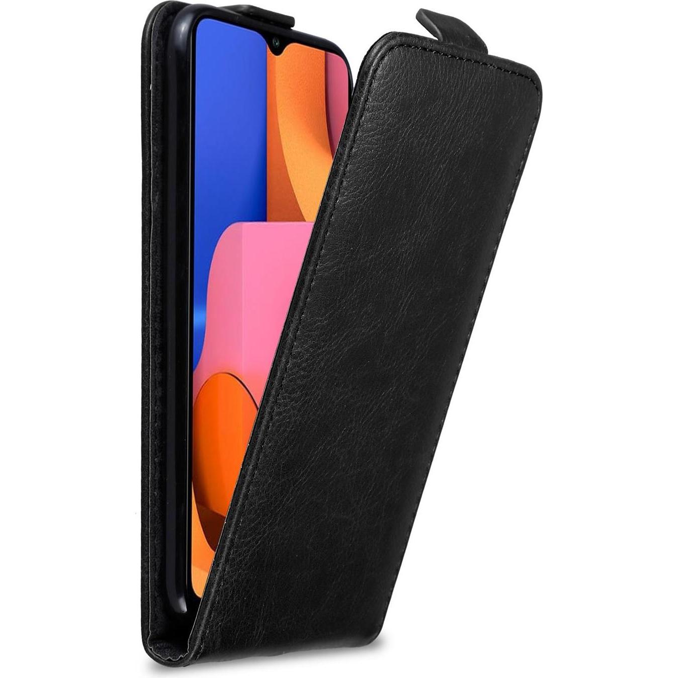 Cadorabo Flip wie Invis Cover (Samsung Galaxy A20s), Smartphone Hülle, Schwarz