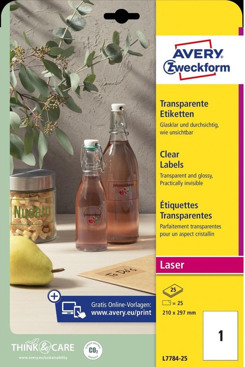 Produktbild Avery Kristallklare Etiketten
