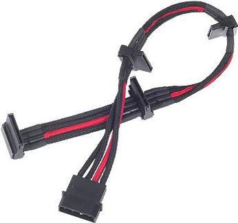 Produktbild Silverstone 4-Pol-Molex zu 4x SATA Kabel (30 cm, SATA)
