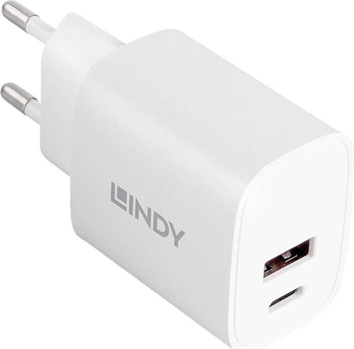 Lindy USB Type A, & C Charger (20 W, 2 Ports)