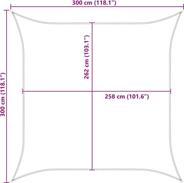 Produktbild vidaXL Outdoor Sonnenschutz Markise (300 x 300 cm)
