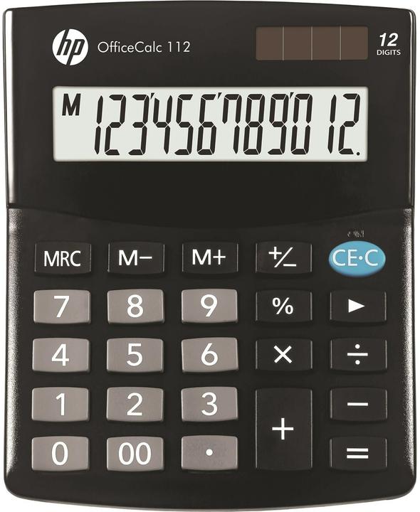 HP OfficeCalc 112 bureaucalculator zwart (Batterijen, Zonnecellen)