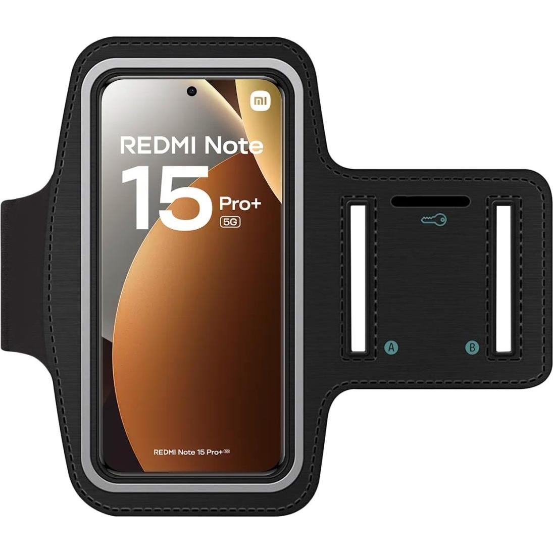 SmartFitness Handy Sport Armband, Fascia da braccio per smartphone, Nero, Trasparente