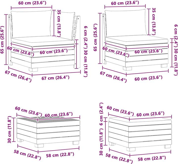 Produktbild vidaXL Outdoor-Sofa