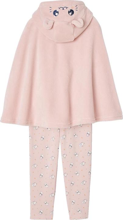 Produktbild Vertbaudet Mädchen Schlafanzug-Set: Cape mit Katzenohren, Shirt & Hose KATZE (146, 152)