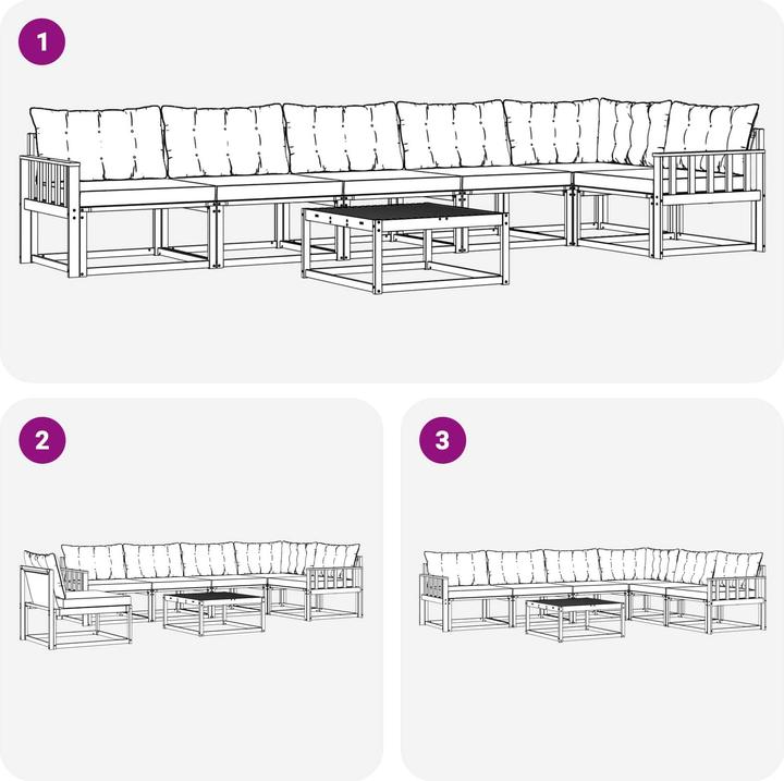 Produktbild vidaXL Outdoor-Sofa