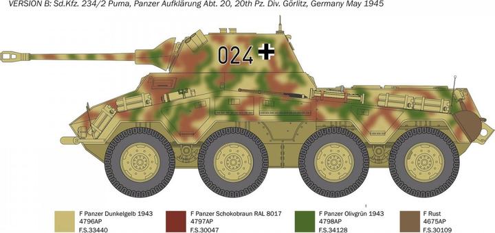 Actual product image 1:35 Dt. SdKfz. 234/2 Puma 8-wheel