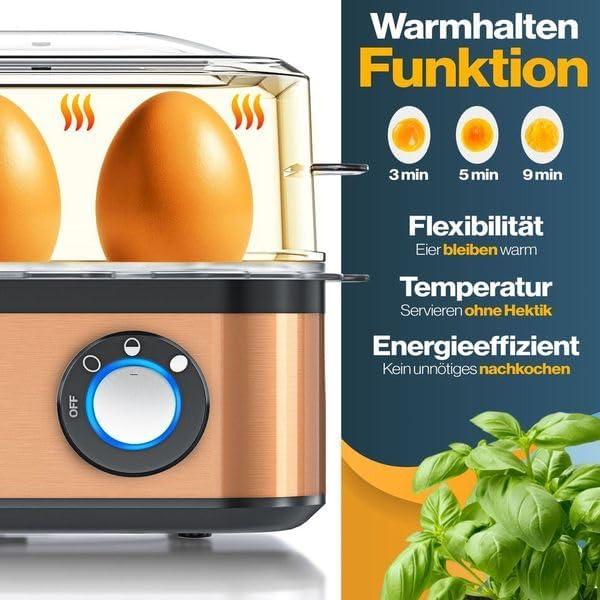 Produktbild Kesser Elektrischer Eierkocher für 1-8 Eier mit Warmhaltefunktion