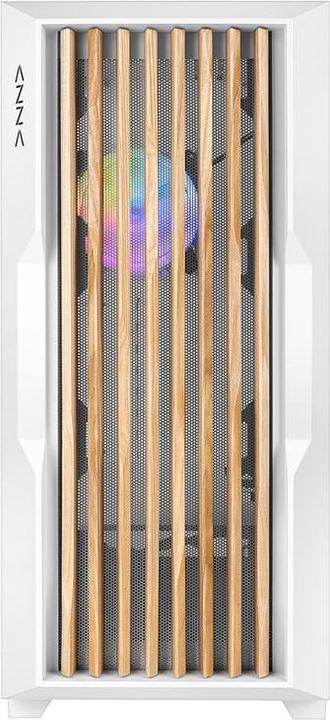Produktbild Azza Guardian 520WW GAMING Miditower Weiss RGB Holzgitter retail (ITX, mATX, ATX)
