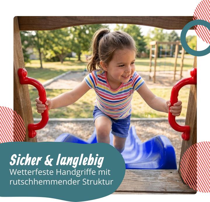 Produktbild Relaxdays Klettergerüst-Griffe (Rot)