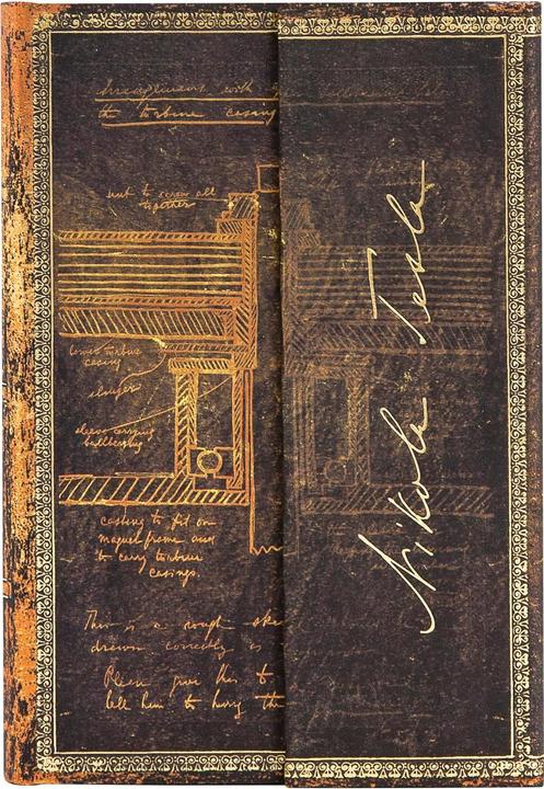Actual product image Paperblanks Fascinating manuscripts Tesla, sketch of a turbineMiniUNL