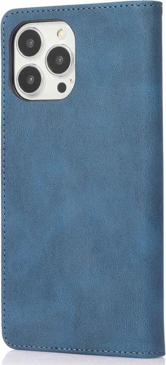 Actual product image Cover-Discount iPhone 15 Pro - Vintage Flip Case Cover dark blue (Apple iPhone 15 Pro)