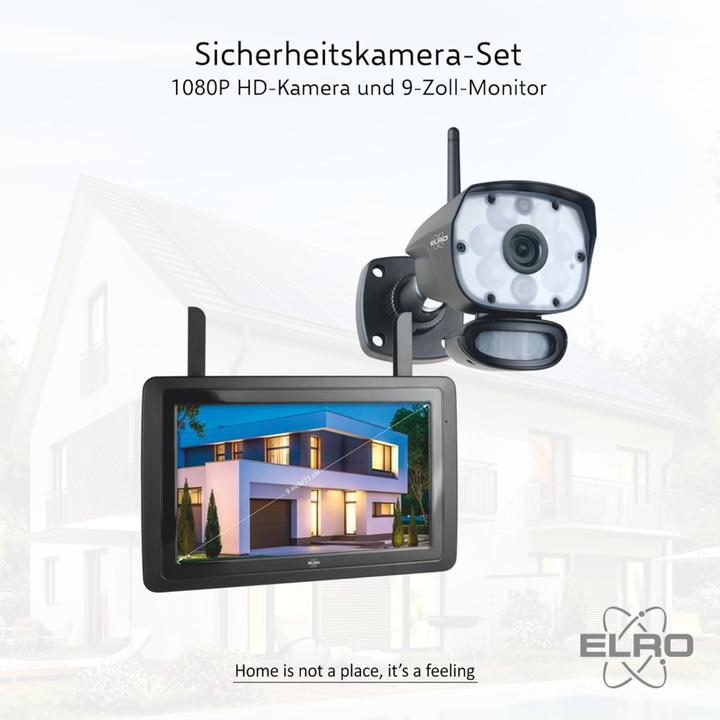 Actual product image Elro CZ60RIPS Draadloze 1080P HD Beveiligingscamera Set - Met 9 inch monitor en App (1080 x 1920 pixels)