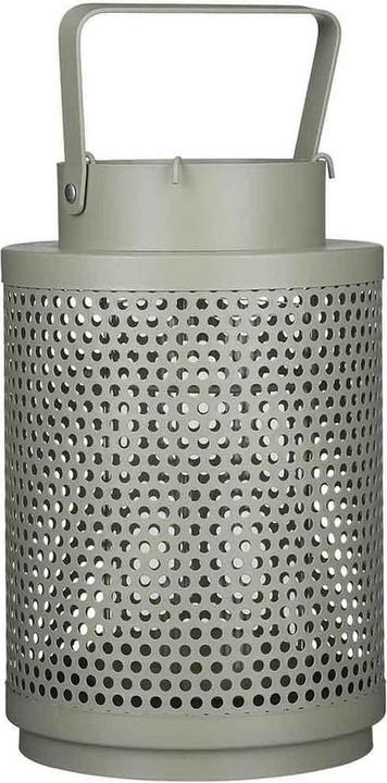 Mica Decorations Lanterna Barney, ciotola per candele in metallo verde (Ø 16 x 25 cm)