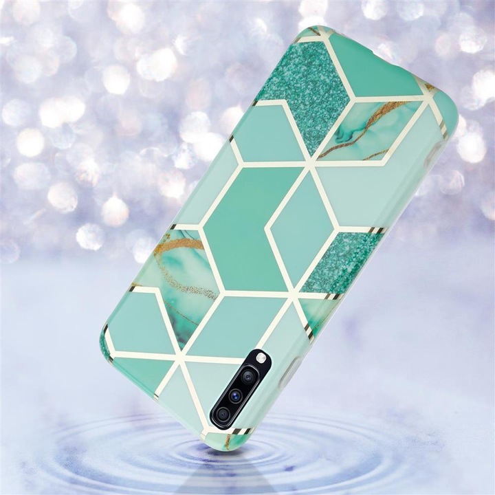 Produktbild Cadorabo IMD TPU Bunter Marmor Cover (Samsung Galaxy A70, Samsung Galaxy A70S)