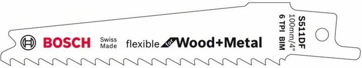 Produktbild Bosch Professional Zubehör Säbelsägeblatt S 511 DF, Flexible for Wood and Metal, 2er-Pack