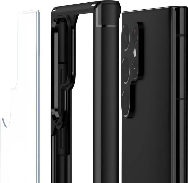 Actual product image Crong Hybrid Clear Cover - Case for Samsung Galaxy S22 Ultra (Black) (Samsung Galaxy S22 Ultra)
