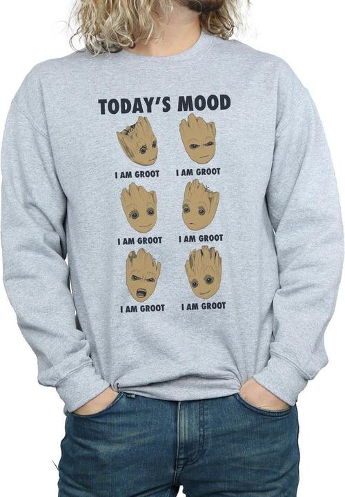 Actual product image Mens Guardians Of The Galaxy Groot Today's Mood Sweatshirt (XL)