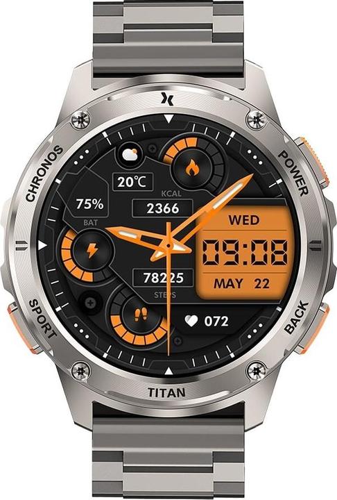 Actual product image Maxcom Smartwatch FW110 Titan Chronos silver (4G)