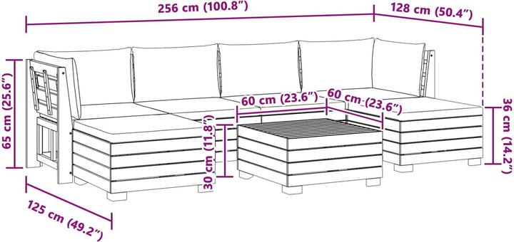 Produktbild vidaXL Outdoor-Sofa