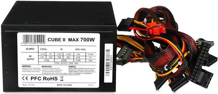 iBox CUBE II 700W APFC 12CM FAN Juodas EDITION power supply (700 W)