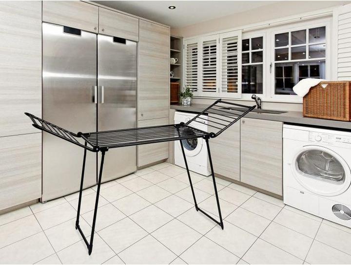 Actual product image Promis AMALFI foldable clothes horse black