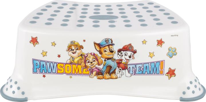 Actual product image keeeper kids step stool ""tomek Paw Patrol"", white with print, max. load: 80 kg, surface and feet