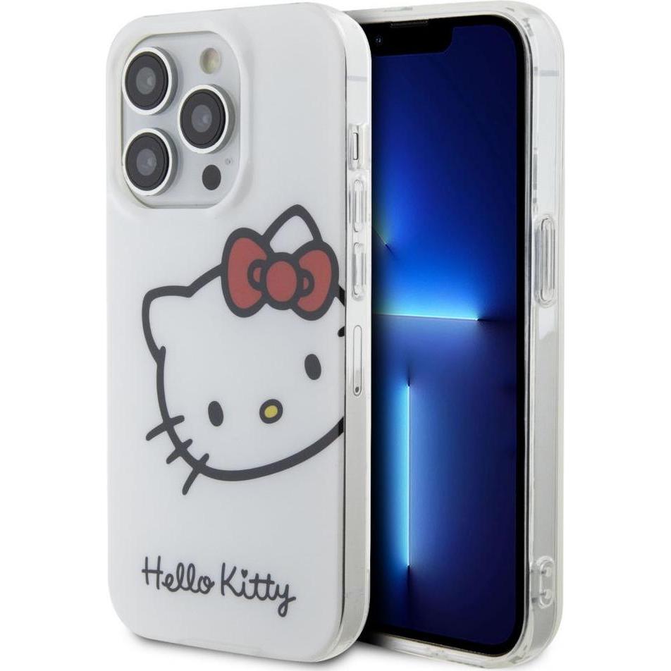 Hello Kitty IML Head Logo Cover Hülle für iPhone 13 Pro - Weiss (Apple iPhone 13 Pro), Smartphone Hülle, Weiss