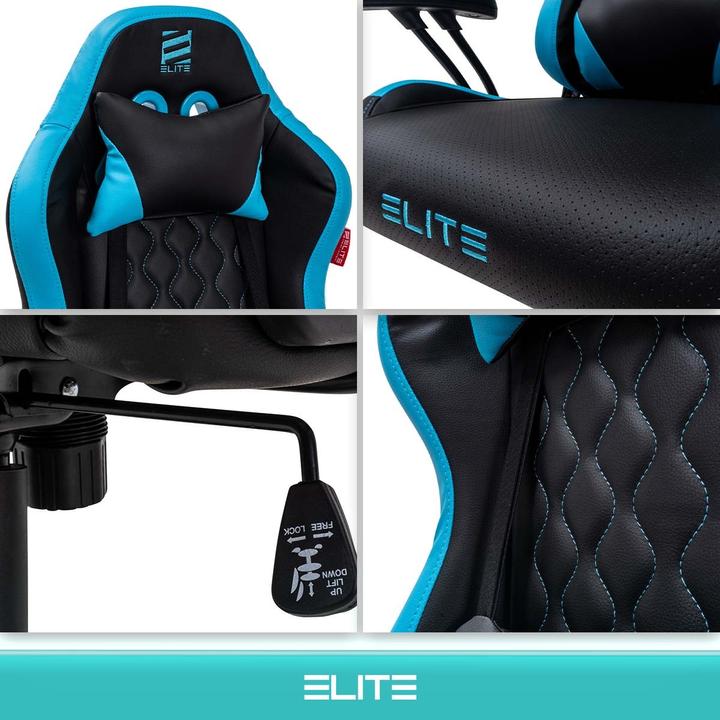 Actual product image Elite Gaming chair, black-blue