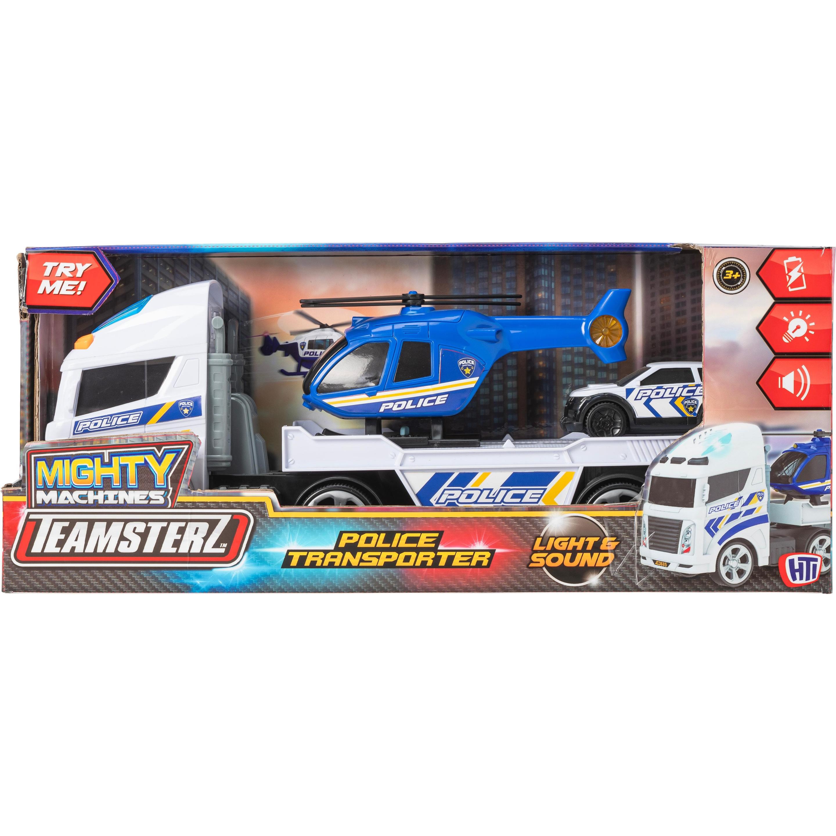 Teamsterz Transporteris su policijos automobiliu ir sraigtasparniu