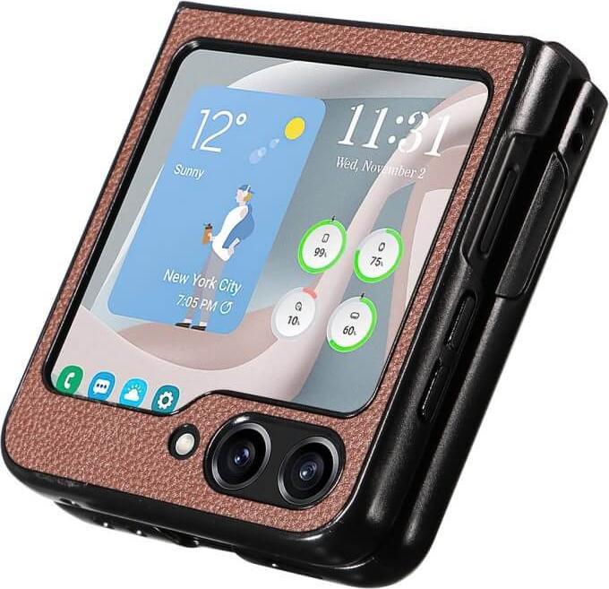 Produktbild Cover-Discount Galaxy Z Flip5 - Hybrid Schutzhülle braun (Samsung Galaxy Z Flip5)