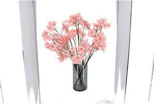 Actual product image Vase Levi Cylinder Dark grey Transparent H30 D16