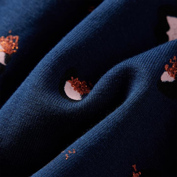 Produktbild vidaXL Kinderkleid mit Langen Ärmeln Marineblau 128,Material: 95 (128)