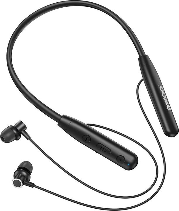 Produktbild Bwoo Stereo Sound Quality BT5.3 Neckband Earphone BW870 black (ANC, Kabellos)
