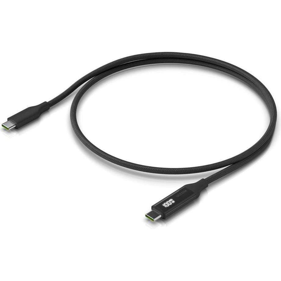 Ubiquiti UACC-CABLE-USB-100W-1M-BK - USB-C-Kabel mit Ladeanzeige (1 m, 100 W), USB Kabel