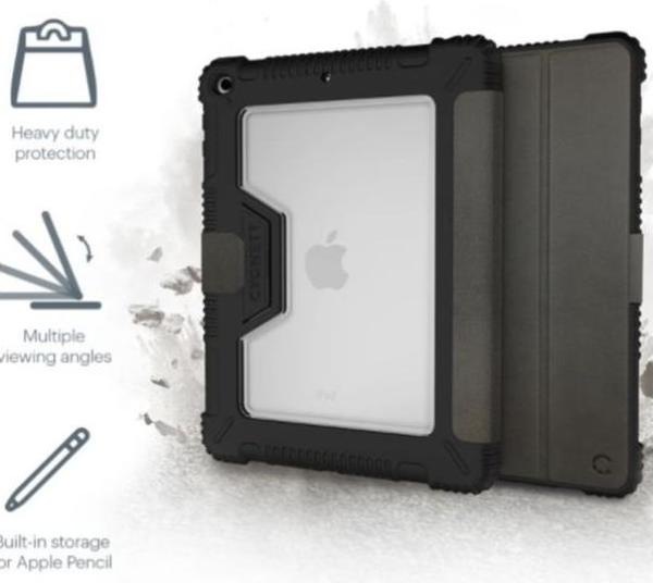 Image du produit Cygnett WorkMate Case avec porte-crayon Apple pour iPad 10.2" (2018) - Noir/Charcoal (iPad)