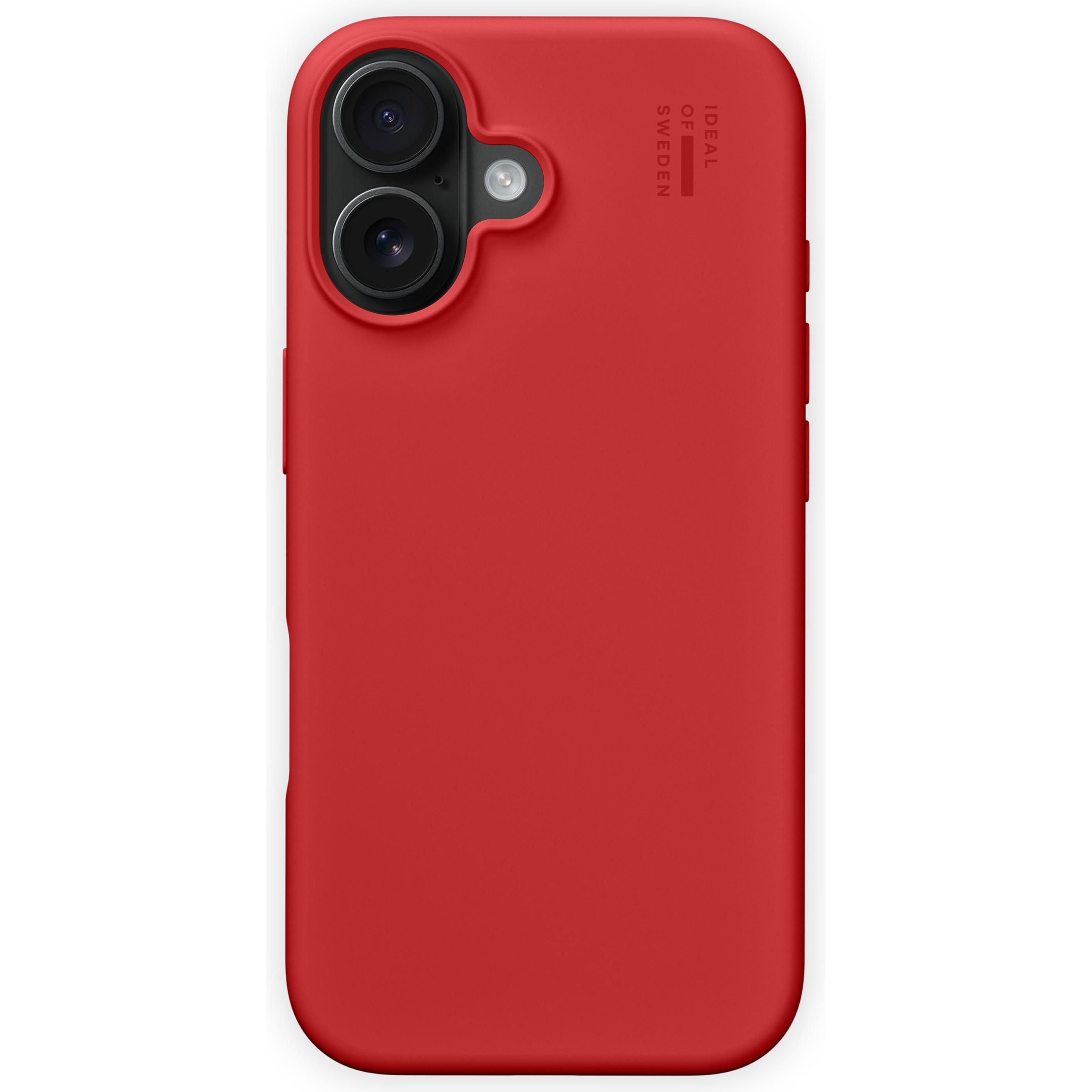 iDeal Of Sweden Custodia in silicone per iPhone 16 - Rosso (Apple iPhone 16), Cover smartphone, Rosso