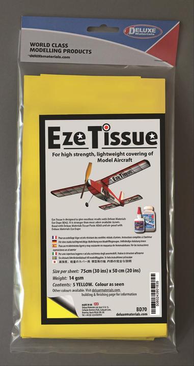 Deluxe Materials eze tissue geel voeringpapier 75x50cm 5st. vanaf 14 g/m²